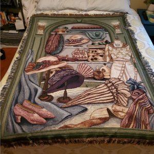 Beautiful tapestry blanket throw